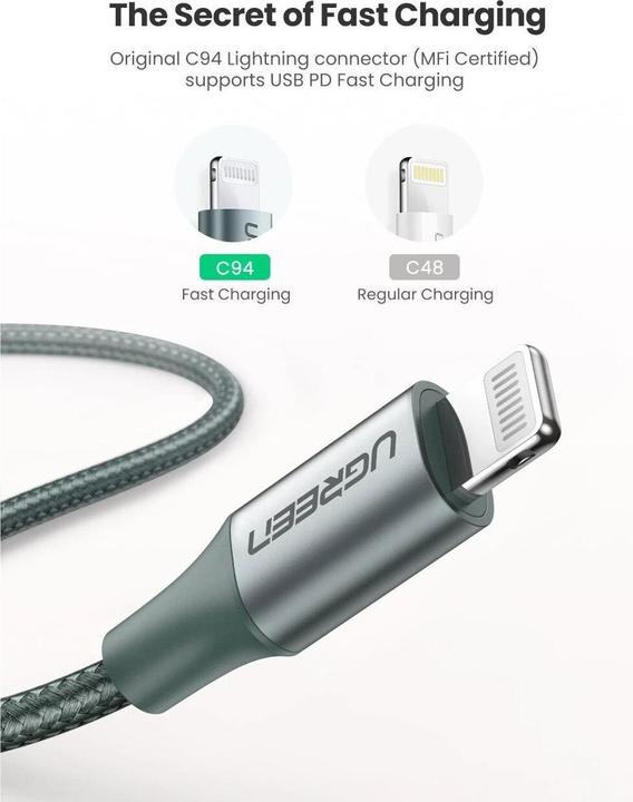 Produktbild Ugreen Lightning – USB C (2 m, USB 2.0)
