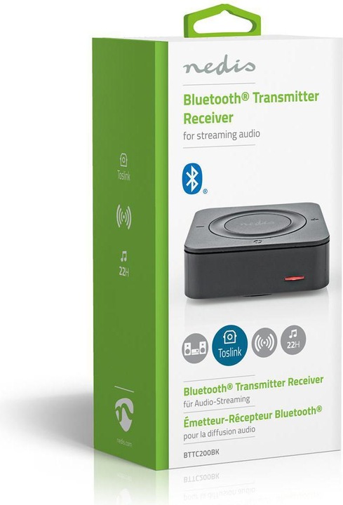 Produktbild Nedis Bluetooth® Transceiver | Anschlüsse – Eingang: 1x AUX / 1x SPDIF | Anschlüsse – Ausgang: 1x AU (10 m)