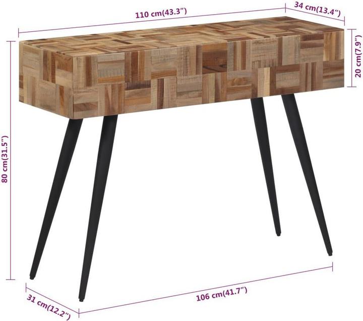 Actual product image vidaXL Konsolentisch (110 x 34 x 80 cm)