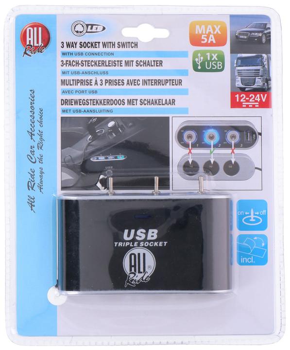 Image du produit All Ride Chargeur USB 12/24V 5A PL
