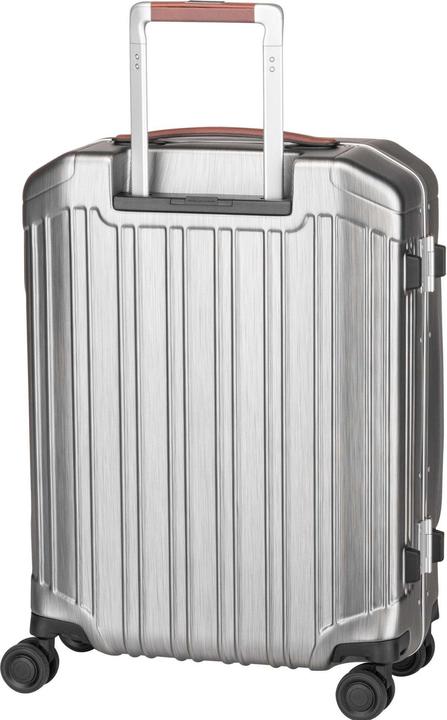 Actual product image Piquadro PQ-Light - Fast-Check Hand Luggage Hard Shell Trolley Black/Leather (37 l)