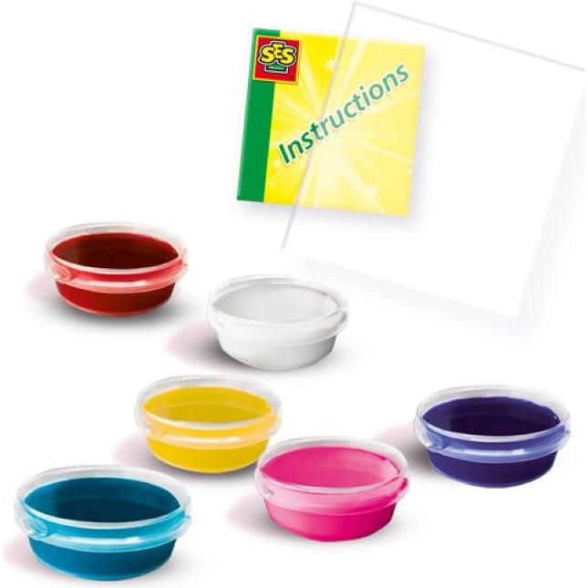 Thumbnail - Ses, Künstlerfarbe + Bastelfarbe, Handbemalte Farbe, 6 Farben (Multicolor, 720 ml)