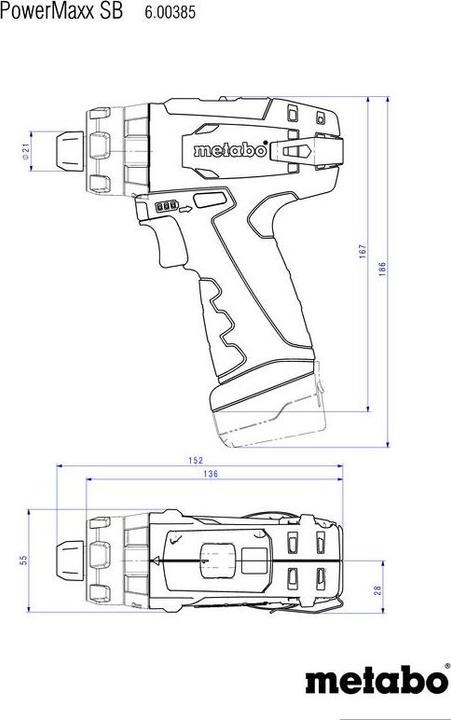 Productafbeelding Metabo PowerMaxx SB 12 Set (Oplaadbare batterij)