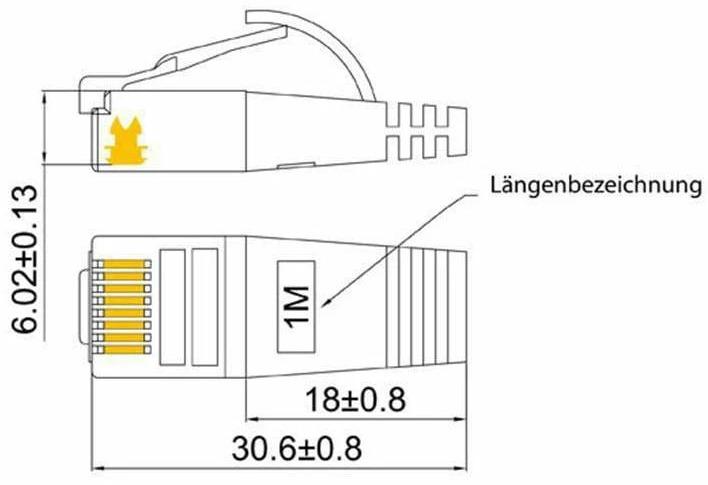 Produktbild Lightwin Netzwerkkabel (STP, CAT6, 7.50 m)