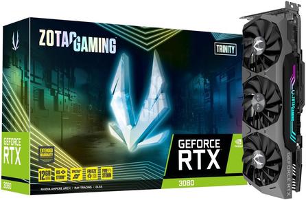 Zotac GAMING GeForce RTX 3080 Trinity LHR 12GB, GeForce RTX 3080, 12 GB, GDDR6X, 384 Bit, 7680 x... (12 GB, GDDR6X)