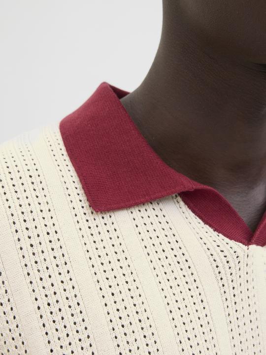 Produktbild Jack & Jones Jordia Knit Split Neck Polo Styd Ss25 (S)