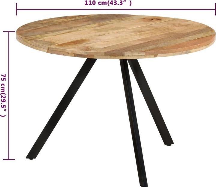 Image du produit vidaXL Esstisch (110 x 75 cm)