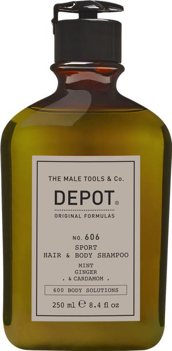 Immagine prodotto Depot N. 606 Shampoo sportivo per capelli e corpo - 250 ml (250 ml, Shampoo liquido)