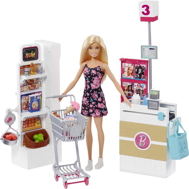Produktbild Barbie Supermarkt und Puppe