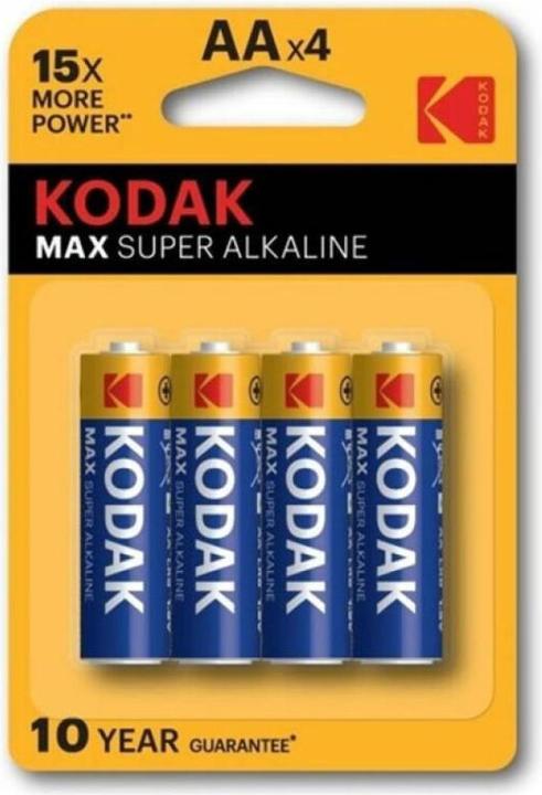 Kodak Max Alkaline Batterie AA Lr6 Blister * 4 (4 Stk., AA / LR6 / LR06 / Mignon / R6 / R14505, 4600 mAh)
