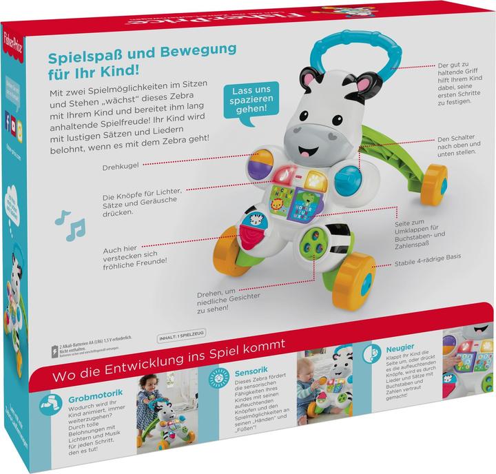 Produktbild Fisher-Price Lern mit mir - Zebra Lauflernwagen