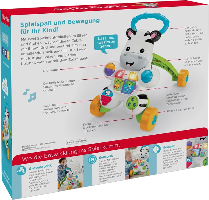 Actual product image Fisher-Price Learn with Me Zebra Walker