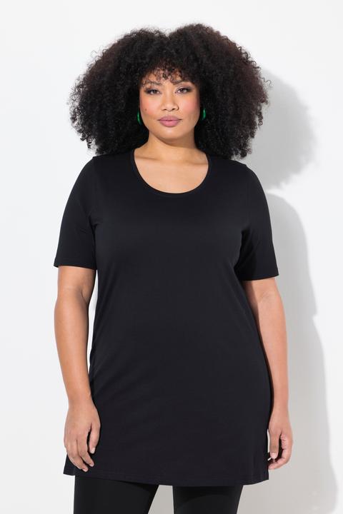 Produktbild Ulla Popken Longshirt, A-Linie, Rundhalsausschnitt, Halbarm (68)