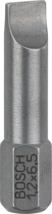 Bosch Professional Zubehör Schrauberbit Extra-Hart S 1,2 x 6,5, 25 mm, 3er-Pack (Schraubschlitz, Sechskant (hexagonal))