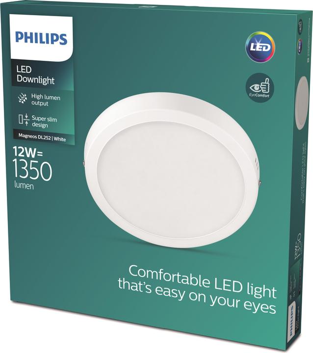 Immagine prodotto Philips LED faretto da incasso Slim Surface DL252, 20W, 2700K, quadrato, bianco (1350 lm)