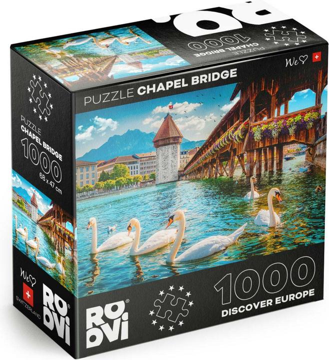D-Toys Puzzle 1000 pieces - Chapel Bridge, Lucerne, Switzerland (1000 pezzi)