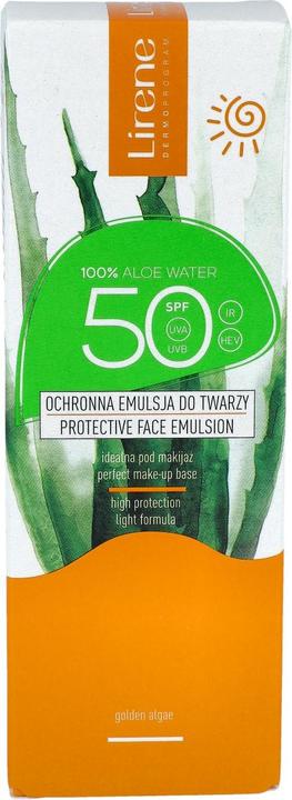 Actual product image Lirene Sun Protective Face Lotion With Aloe Vera Spf50 50Ml (Suntan cream, SPF 50, 50 ml)