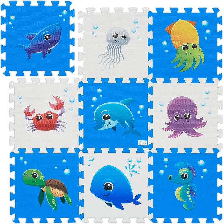 Relaxdays 9x puzzle mat (86 x 86 x 1 cm)