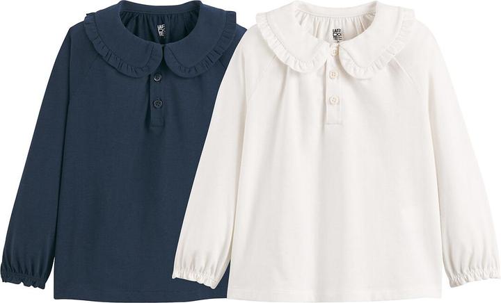 Produktbild La Redoute Collections 2er-Pack Langarm-Shirts mit Bubikragen (86)