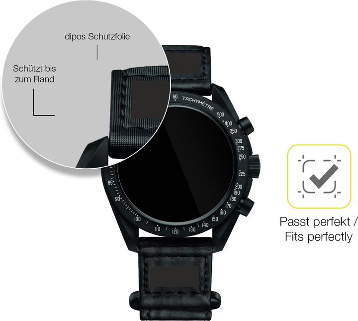 Immagine prodotto Dipos 3D Full-Cover Pellicola Protettiva (Omega x Swatch Speedmaster Moonswatch)