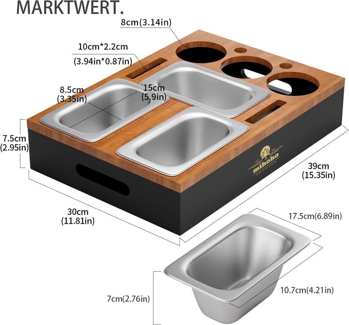 Produktbild Mihoho Sofa Organizer mit Snackschalen und Ablagen