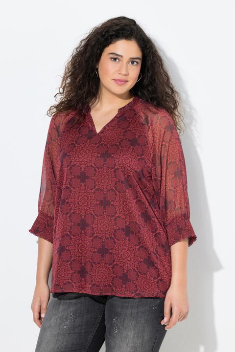 Immagine prodotto Ulla Popken Tunica dal taglio oversize con scollo a tunica e maniche lunghe (42, 44)