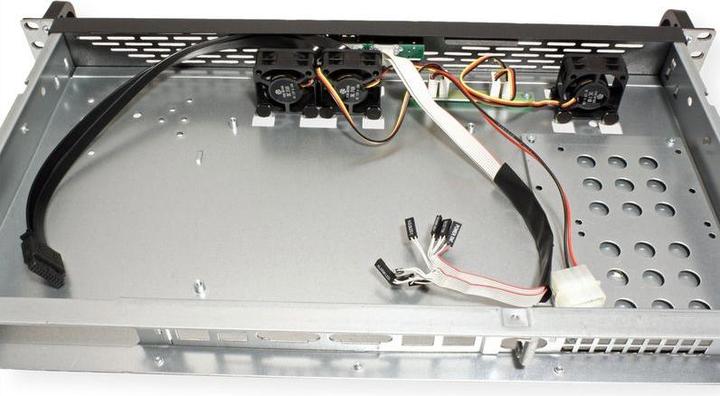Produktbild Intertech IPC 1HU-K-125L 48,26cm 19Zoll 1HE IPC-Gehaeuse entw. 1x 8,9cm 3,5Zoll int. o 2x 6,35cm 2,5Zoll i...