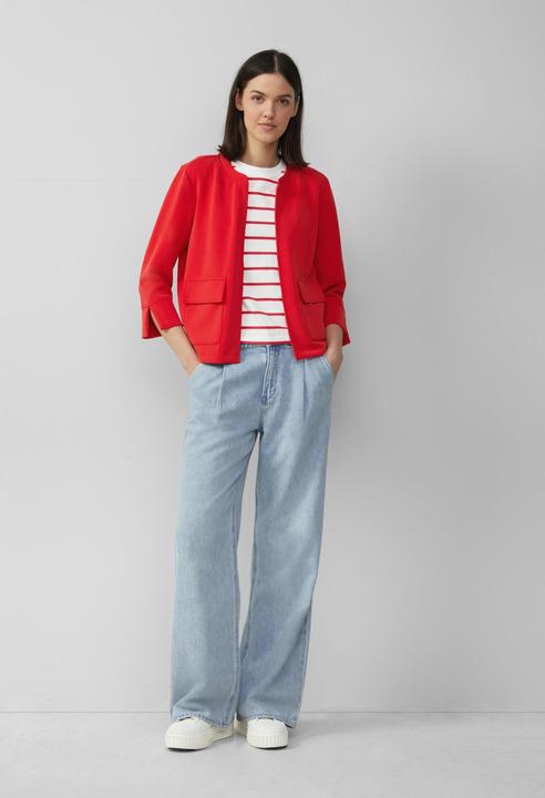 Produktbild S.Oliver Sweatshirt Jacke Scuba-Jacke im Relaxed Fit mit 3/4-Ärmeln (46)