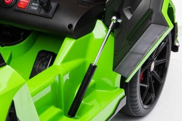 Produktbild Es-toys Kinderfahrzeug – Elektro Auto “Lamborghini Aventador SVJ” – lizenziertMP3, Ledersitz + EVA (12 V)