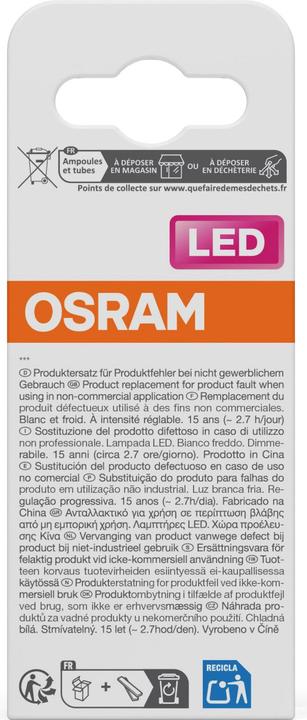 Actual product image Osram LED Superstar Classic P 40 Filament DIM 3.4W 840 Clear E27 (E27, 470 lm, 6 x)