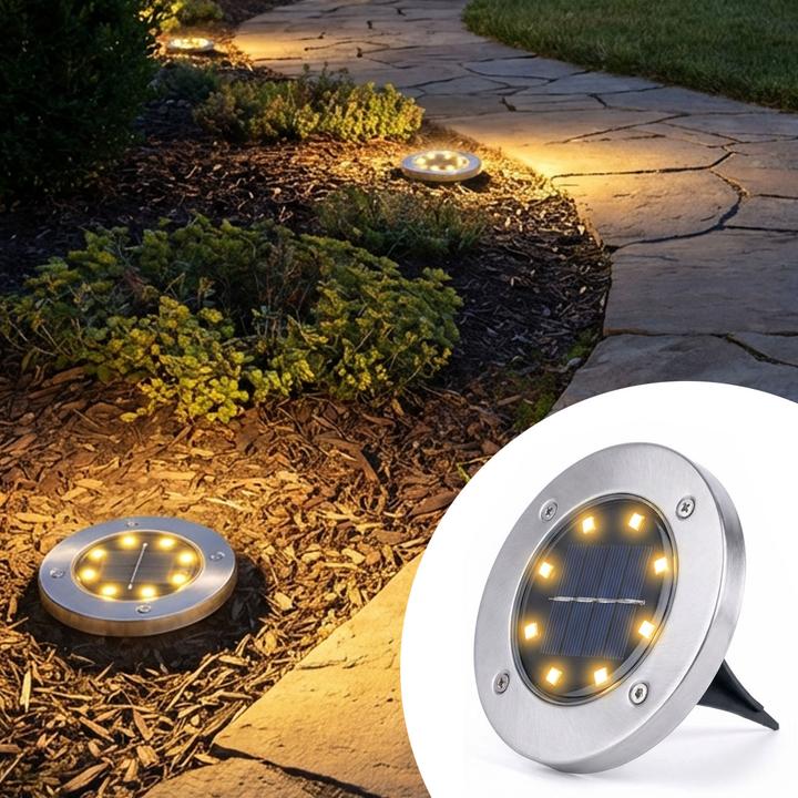 Image du produit Casativo 16er-Set Solar-Bodenstrahler mit Erdspiess, 200 lm, IP44 (200 lm, IP44)