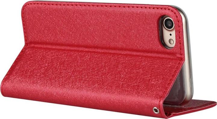 Actual product image Cover-Discount iPhone SE / 8 / 7 - Silk Texture Flip Case red (Apple iPhone 8, Apple iPhone 7)