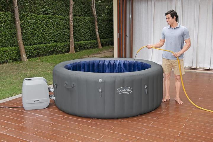 Actual product image Bestway LAY-Z-SPA Santorini Energieeffizienter s marter aufblasbarer Whirlpool 5–7 Pers. (7 Persons)