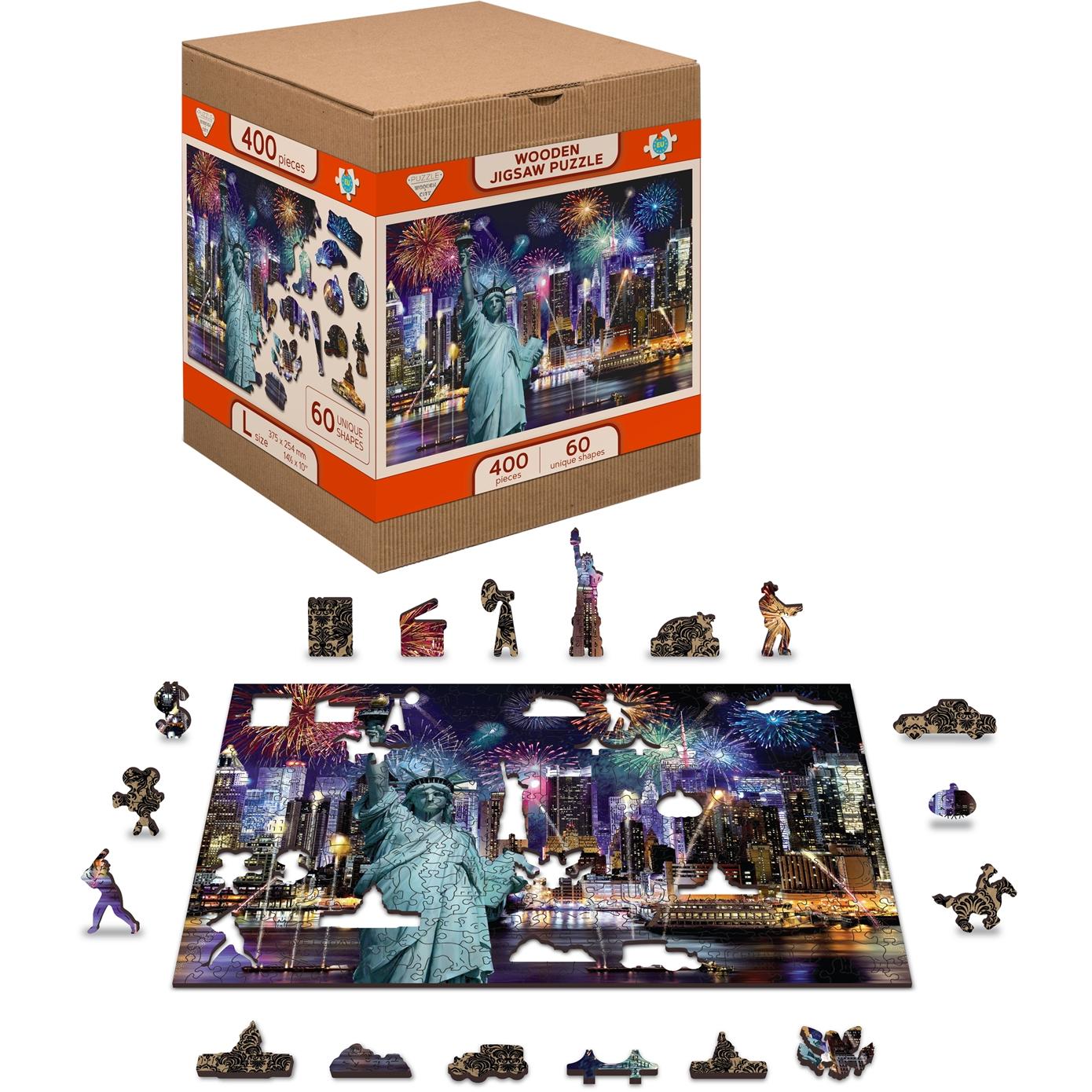 Thumbnail - WoodenCity New York By Night L (400 Teile)