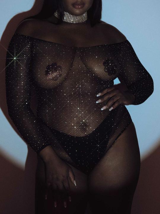 Image du produit Leg Avenue Body en filet cristallisé + (XL, XXL)