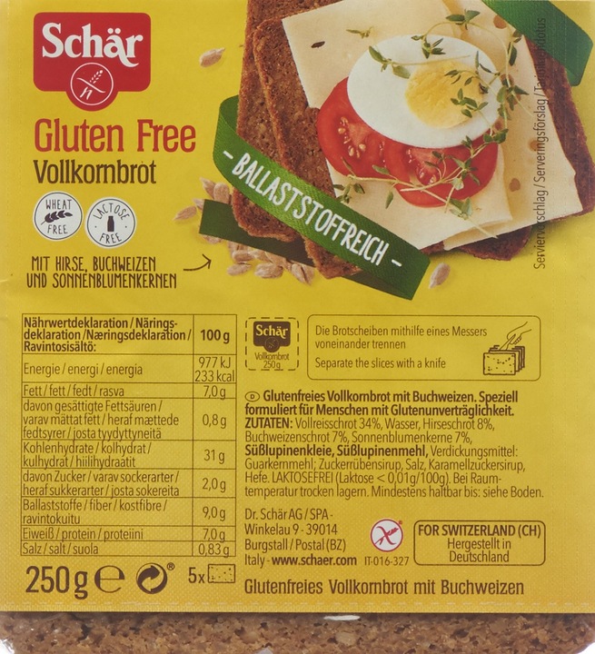 Produktbild Schär Vollkornbrot (250 g)