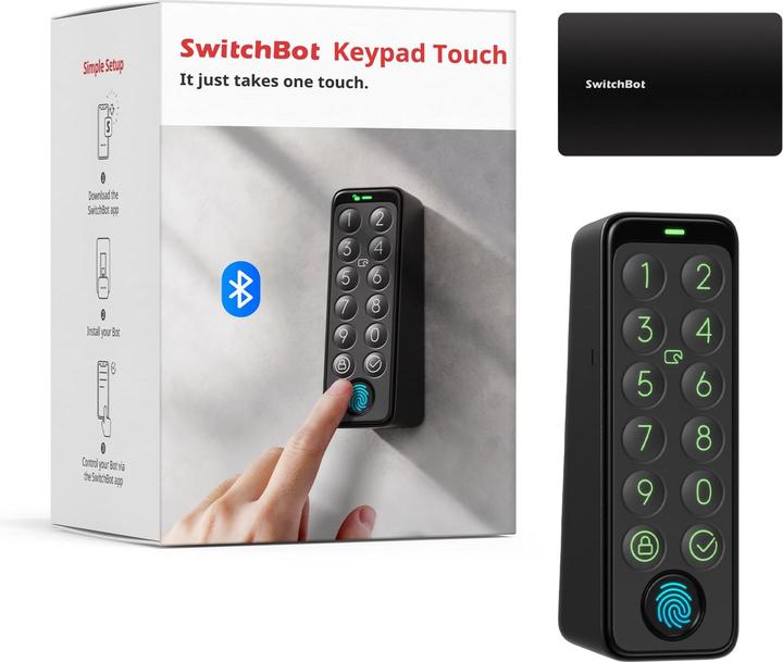 Produktbild SwitchBot Keypad Touch (Schlüsselkarte, Mechanische Zahlenkombination)