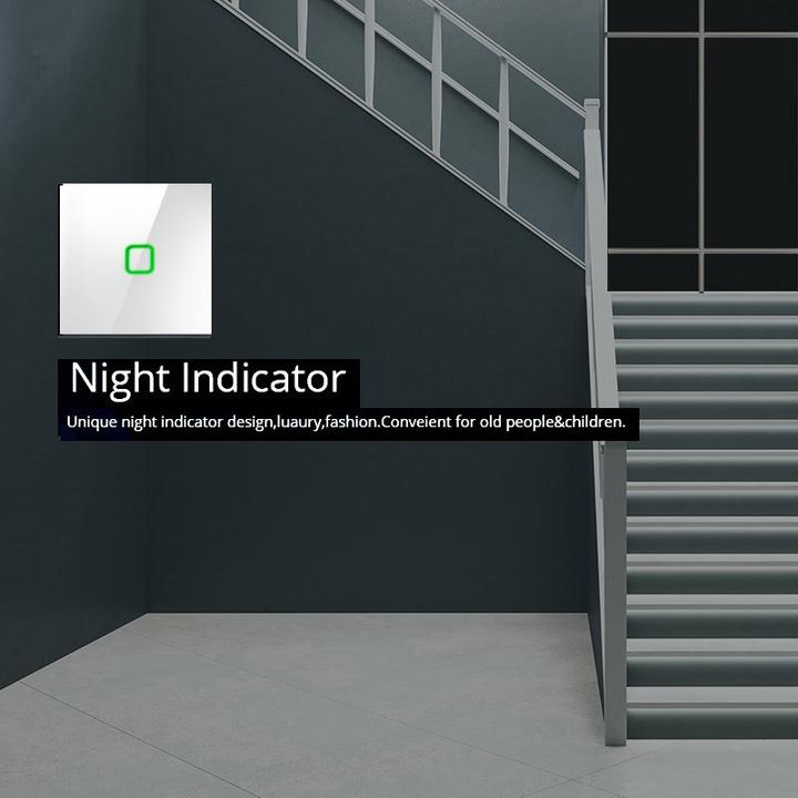 Actual product image Maclean Touch Toggle Switch Light Switch Cross Switch Wall Switch Stair Switch with Colour Change