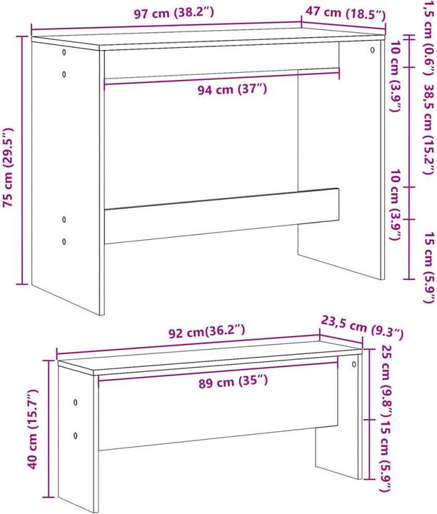 Actual product image VidaXL Levka (Wood)