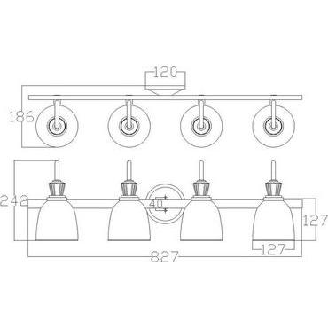 Elstead Lighting, Wandleuchte + Deckenleuchte, Cora LED Wandleuchte G9 4-fach Poliertes Chrom IP44 (1280 lm, G9)