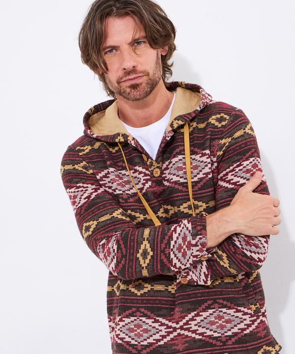 Produktbild Joe Browns Warm Aztec Button Detail Hoodie (XXL)