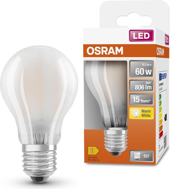 Immagine prodotto Osram Retrofit Classic A (E27, 6.50 W, 806 lm, 1 x, E)