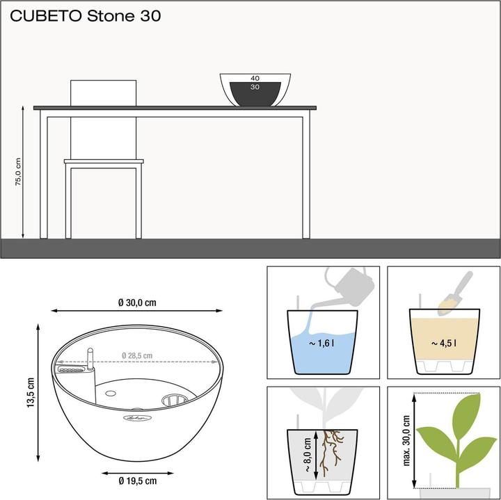 Produktbild Lechuza Cubeto Color (30 x 13.50 cm)