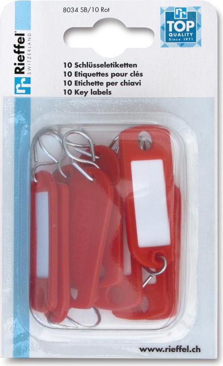 Produktbild Rieffel Schlüsseletiketten 8034 SB/10 ROT