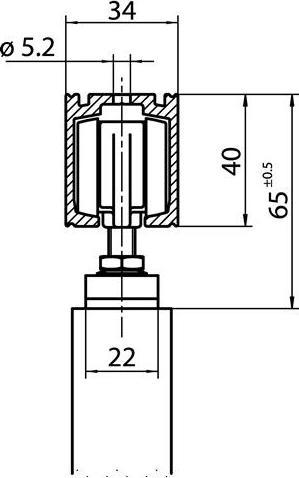 Actual product image Geze Sliding system Perlan 140 140 kg 2450 mm EV 1 26 - 60 mm Basic system 500 - 1240 mm Wall / ceiling