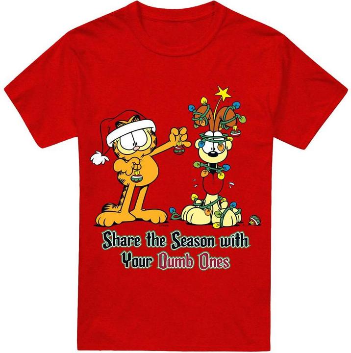 Actual product image Garfield Unisex Adult Share The Season T-Shirt (XXL)