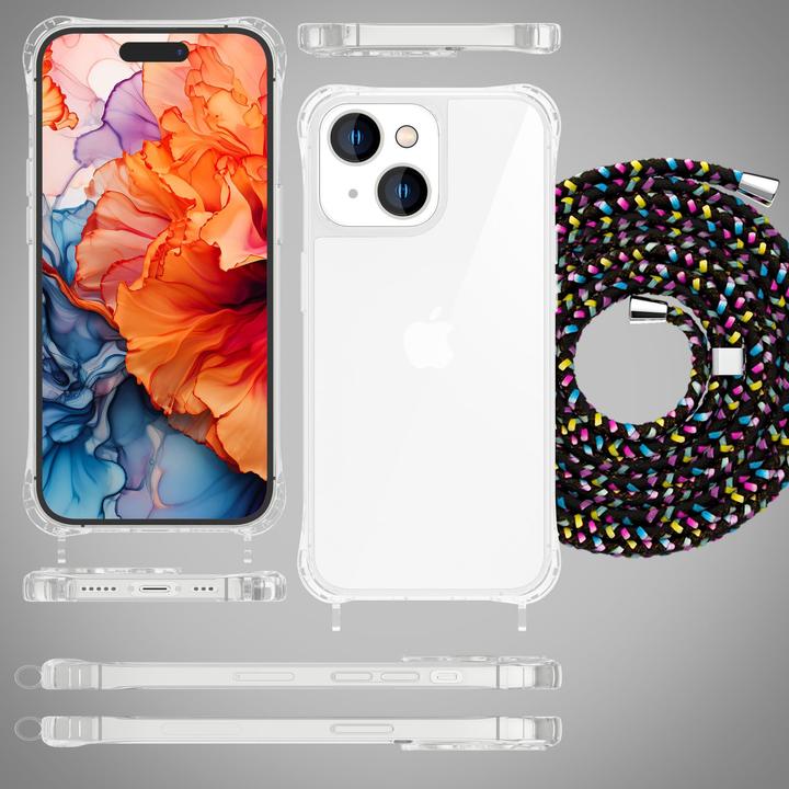 Actual product image Nalia Clear cover with chain to hang around