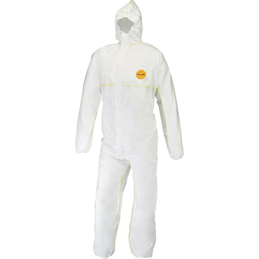 Dupont, Arbeitsjacke, Tyvek 200 EasySafe Chemikalienschutzkleidung mit Kapuze, Kategorie III, Typ 5 und 6 Weiss Gröss (X...