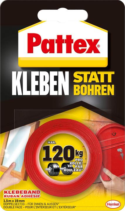Pattex Kleben statt Bohren Klebeband (19 mm)