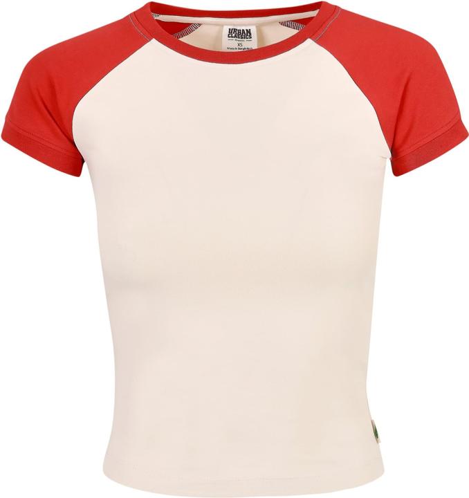 Image du produit Urban Classics Tee-shirt de base-ball rétro pour femmes Organic Stretch Short (S)